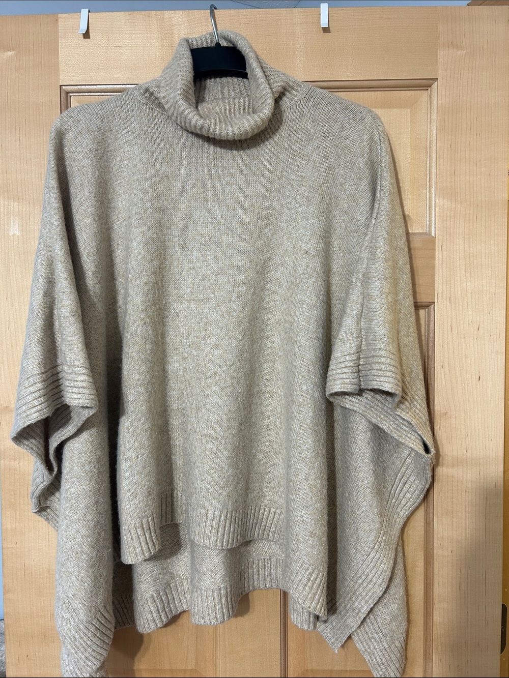 Wishlist Taupe Turtleneck Poncho Sweater
